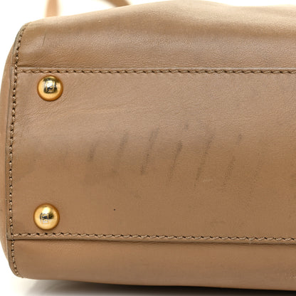 Fendi Calfskin Medium Peekaboo Iconic Satchel Tan 12 of 37