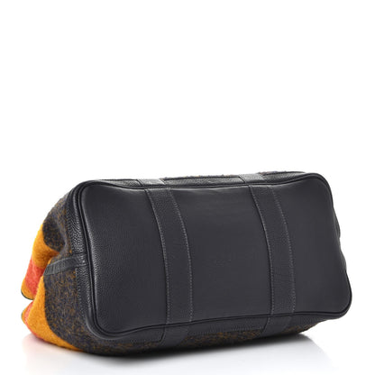 Hermes Wool Rocabar Garden Party Tote 36 MM Orange Black 4 of 6