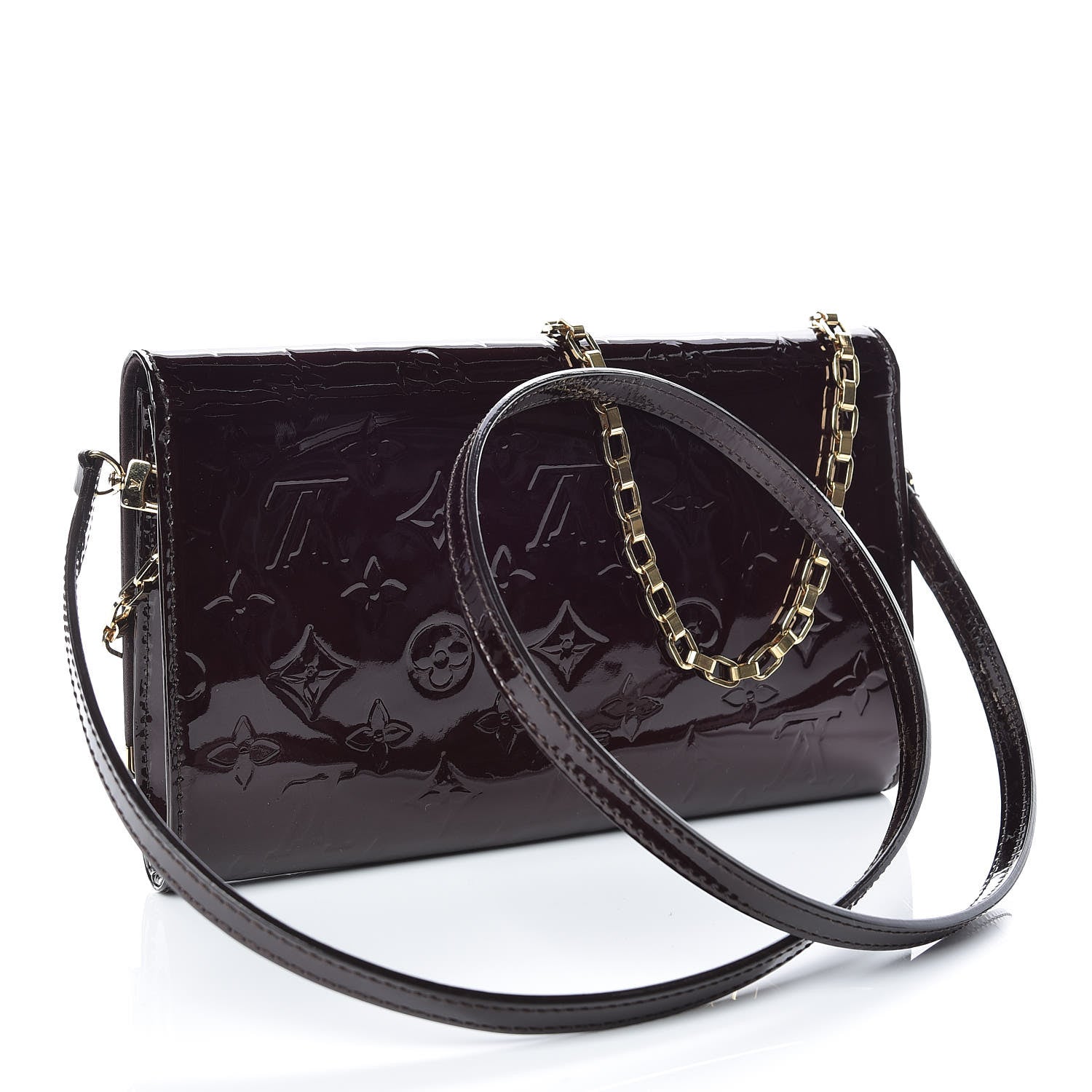 Louis Vuitton Vernis Ana Clutch Amarante 4 of 9