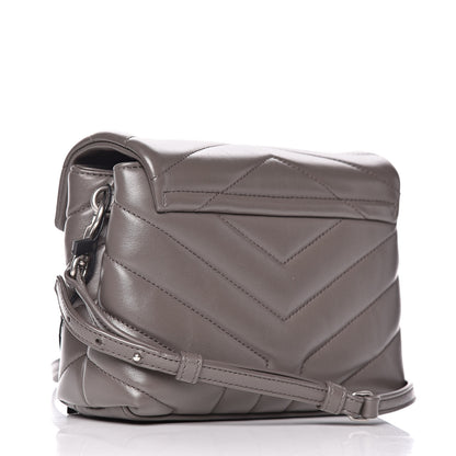Saint Laurent Calfskin Y Quilted Monogram Toy Loulou Crossbody Bag Earth 3 of 11