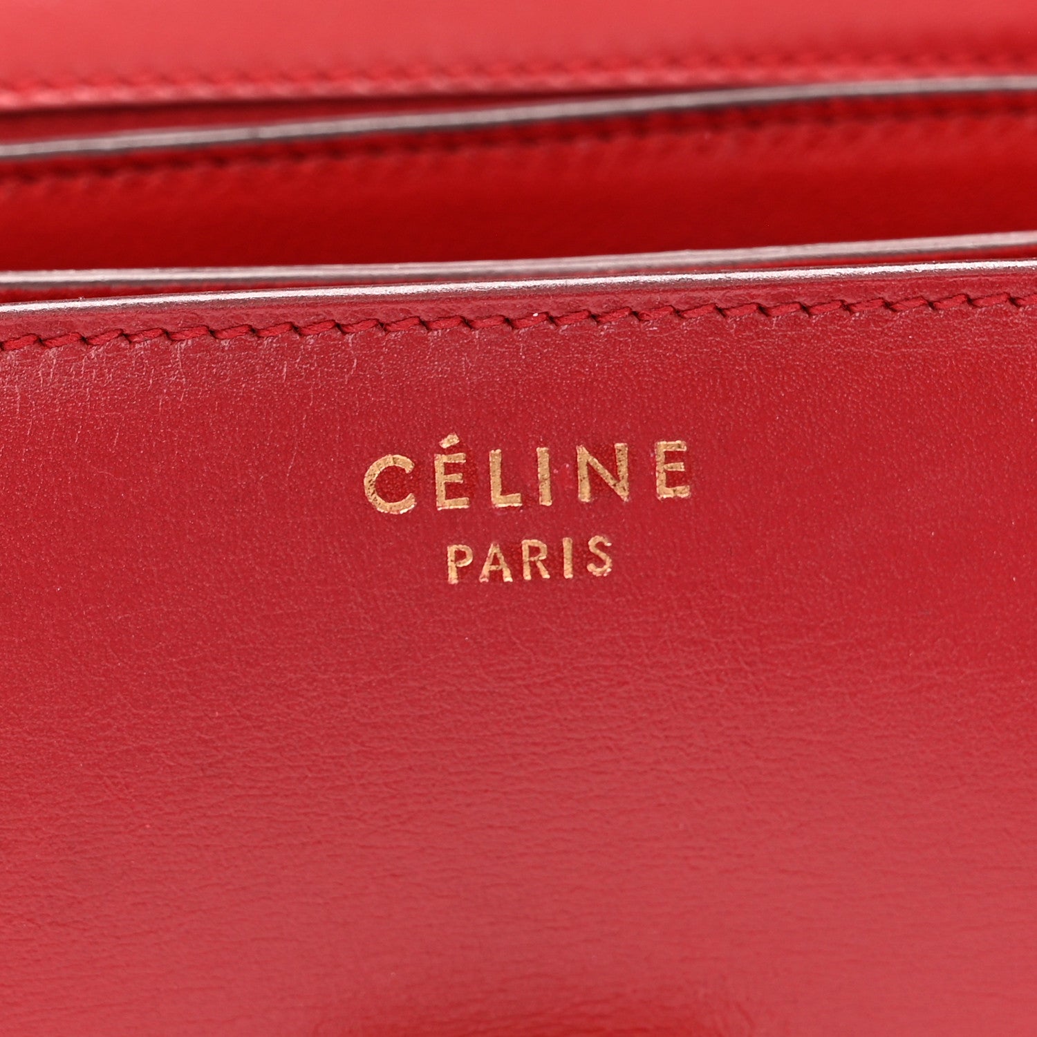 Celine Box Calfskin Small Classic Box Flap Bag Red 6 of 11