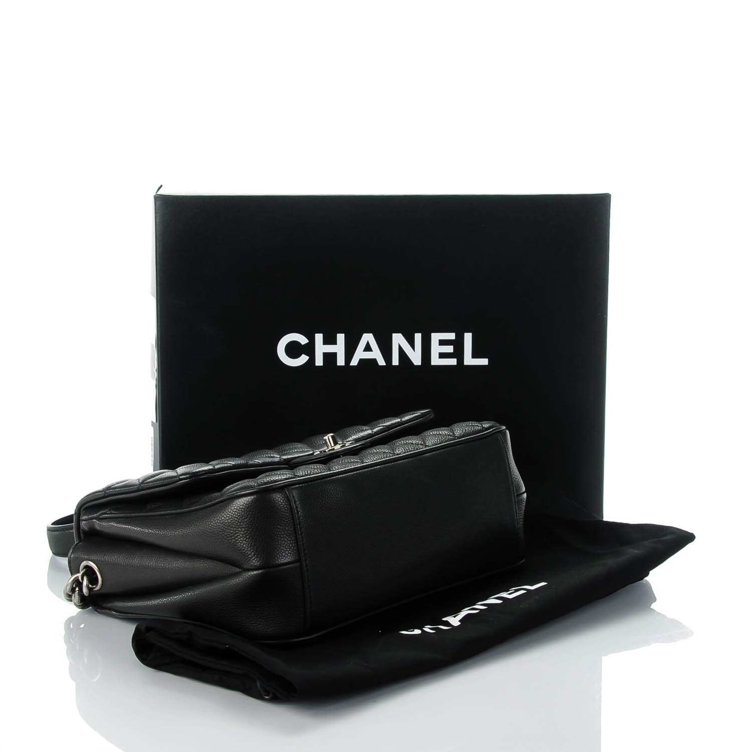 Chanel Caviar Quilted Medium Rock In Rome Single Flap Black 4 of 8