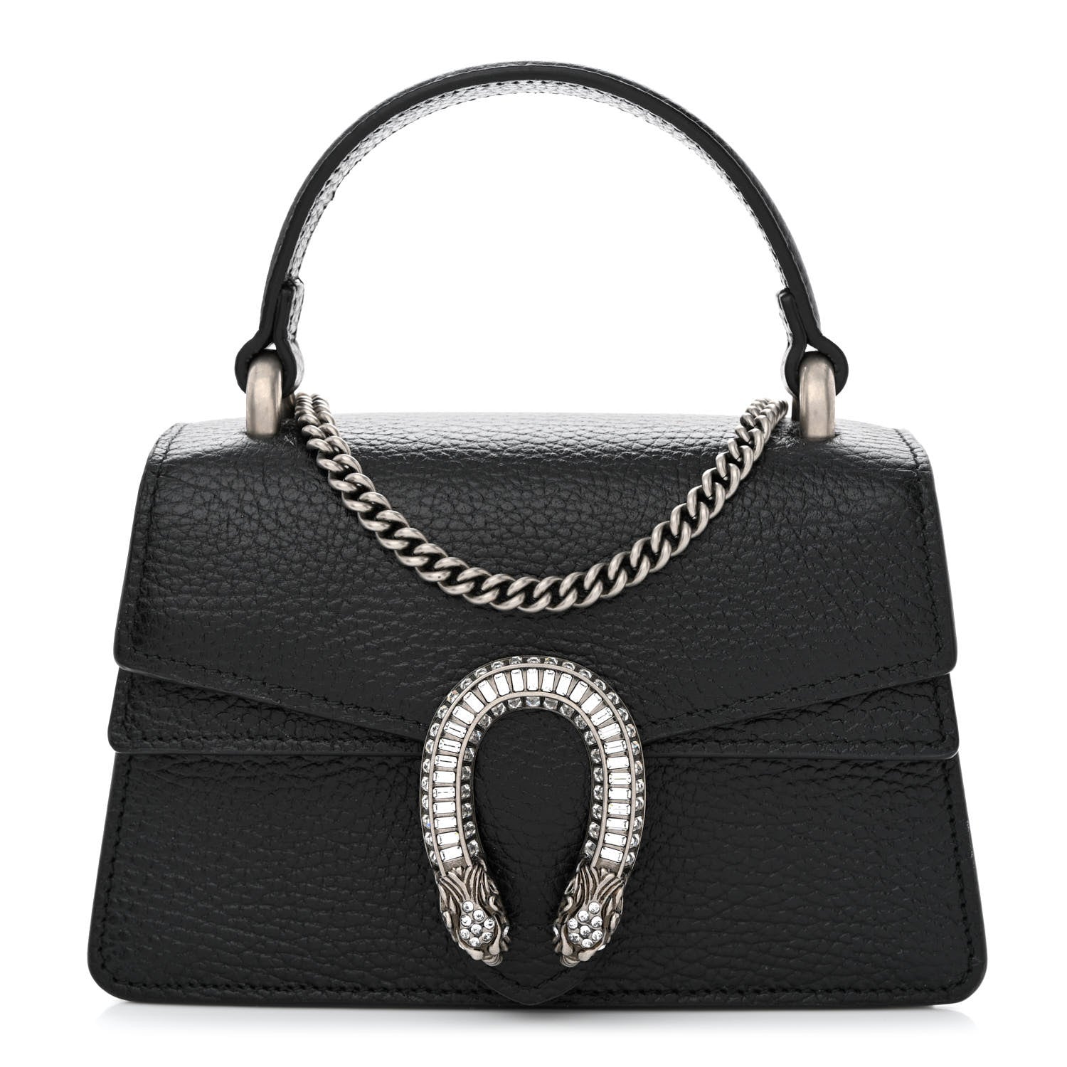 Gucci Dollar Calfskin Crystal Mini Dionysus Top Handle Bag Black Crystal 1 of 10