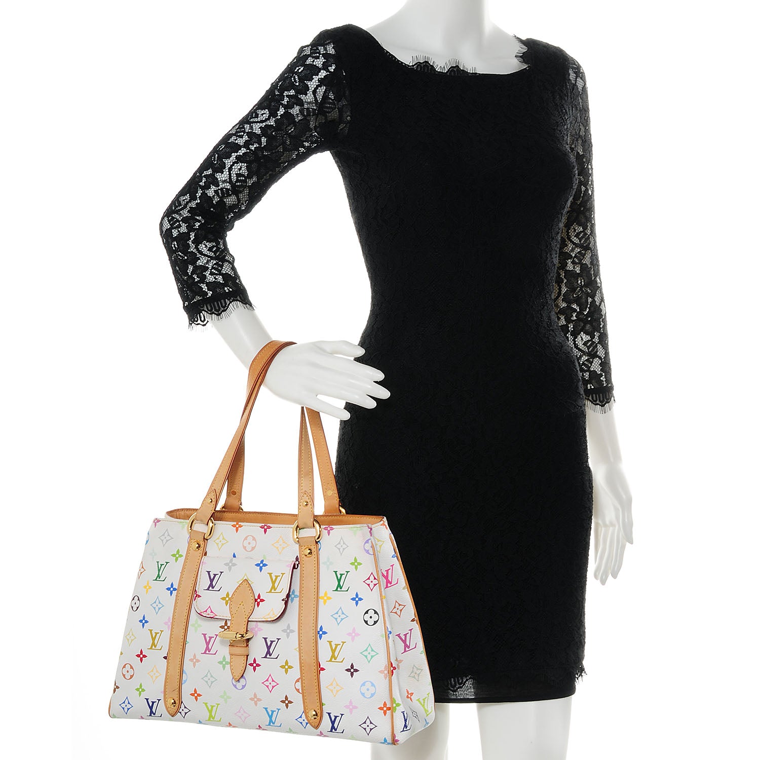 Louis Vuitton Monogram Multicolor Aurelia MM White 2 of 8