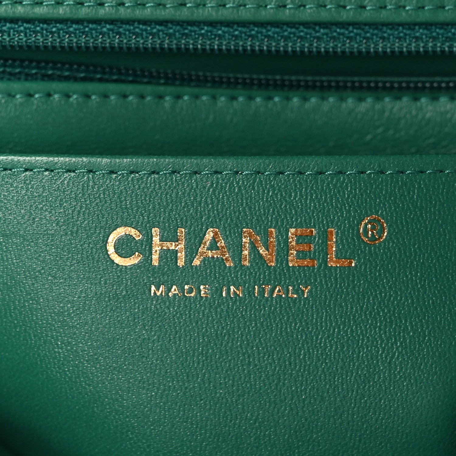 Chanel Lambskin Quilted Mini Rectangular Flap Dark Green 6 of 11