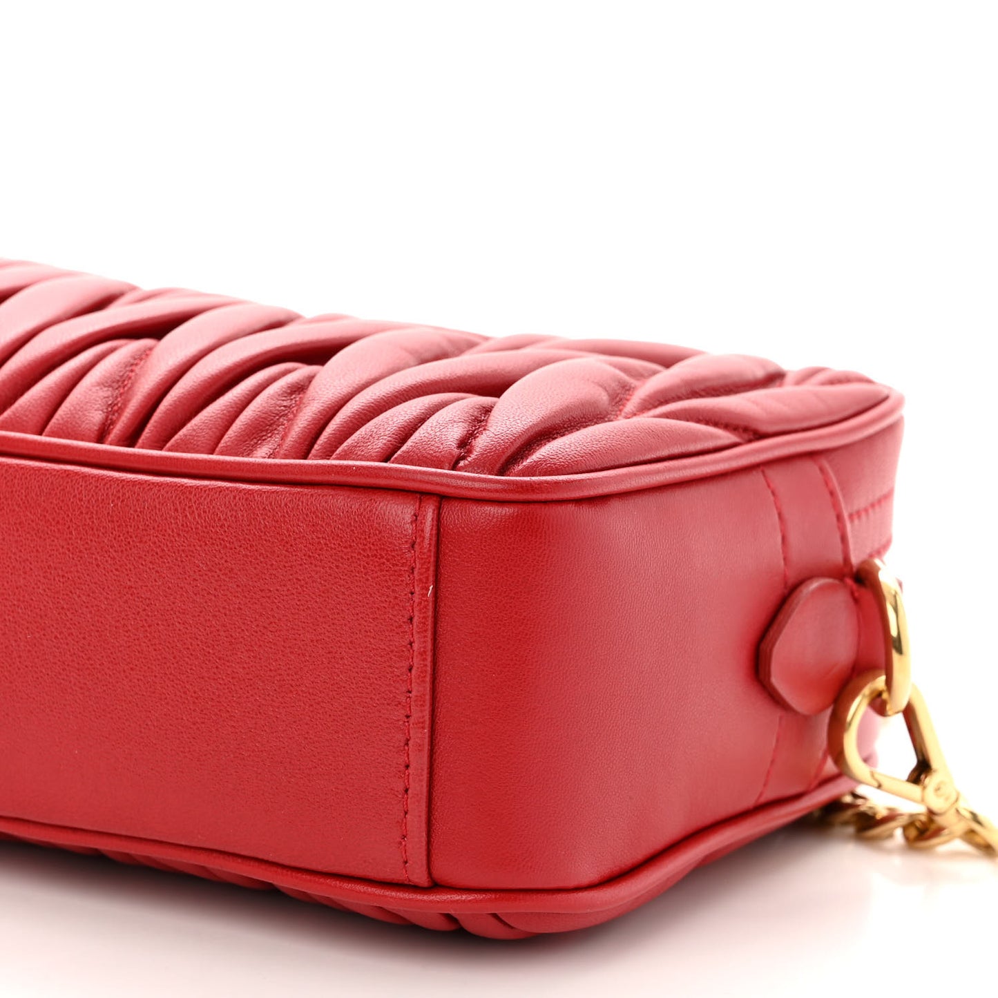 Nappa Matelasse Camera Bag Rosso