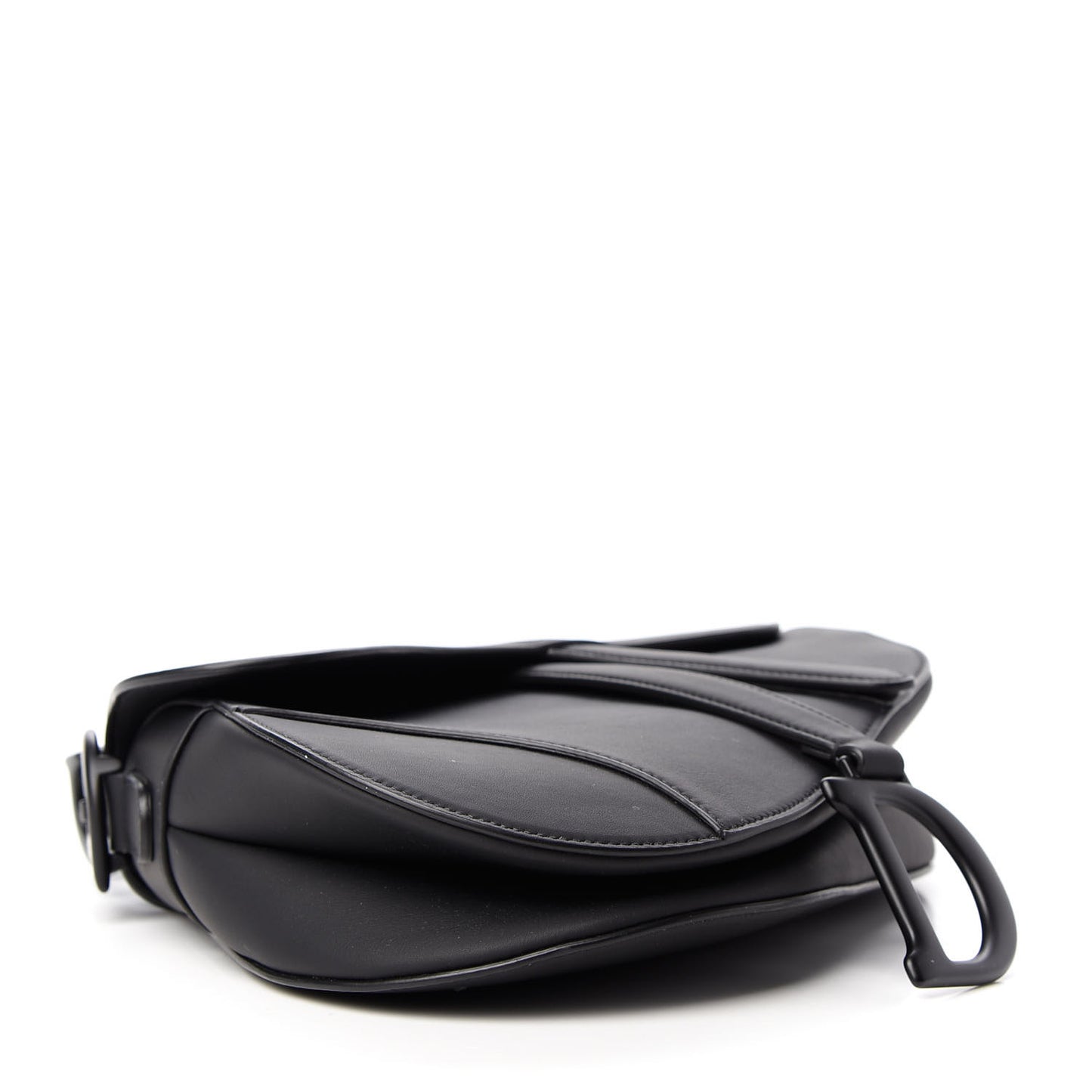 Ultra Matte Calfskin Saddle Bag Black