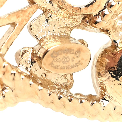 Chanel Crystal Pearl Chanel Charms CC Logo Brooch Gold Multicolor 3 of 3