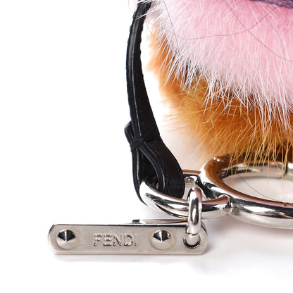 Fendi Mink Goat Fur QuTweet Bag Bug Charm Marshmallow Black 4 of 4