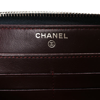 Chanel Lambskin Quilted Large Gusset Zip Around Wallet Black 11 of 18