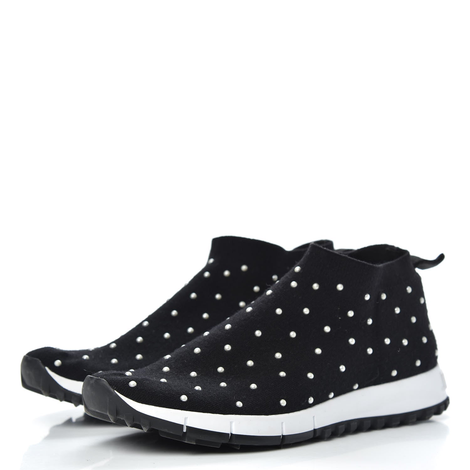 Jimmy Choo Elastic Norway Slip-On Sneakers 37 Black 3 of 9