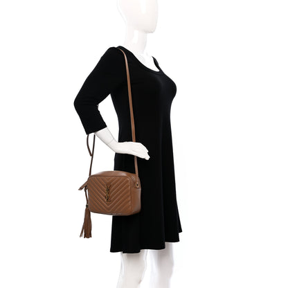 Saint Laurent Calfskin Matelasse Monogram Lou Camera Bag Cinnamon 2 of 11