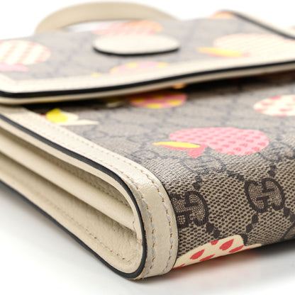 Gucci GG Supreme Monogram Les Pommes Retro Interlocking G Les Pommes Messenger Bag Beige Multicolor Mystic White 9 of 11