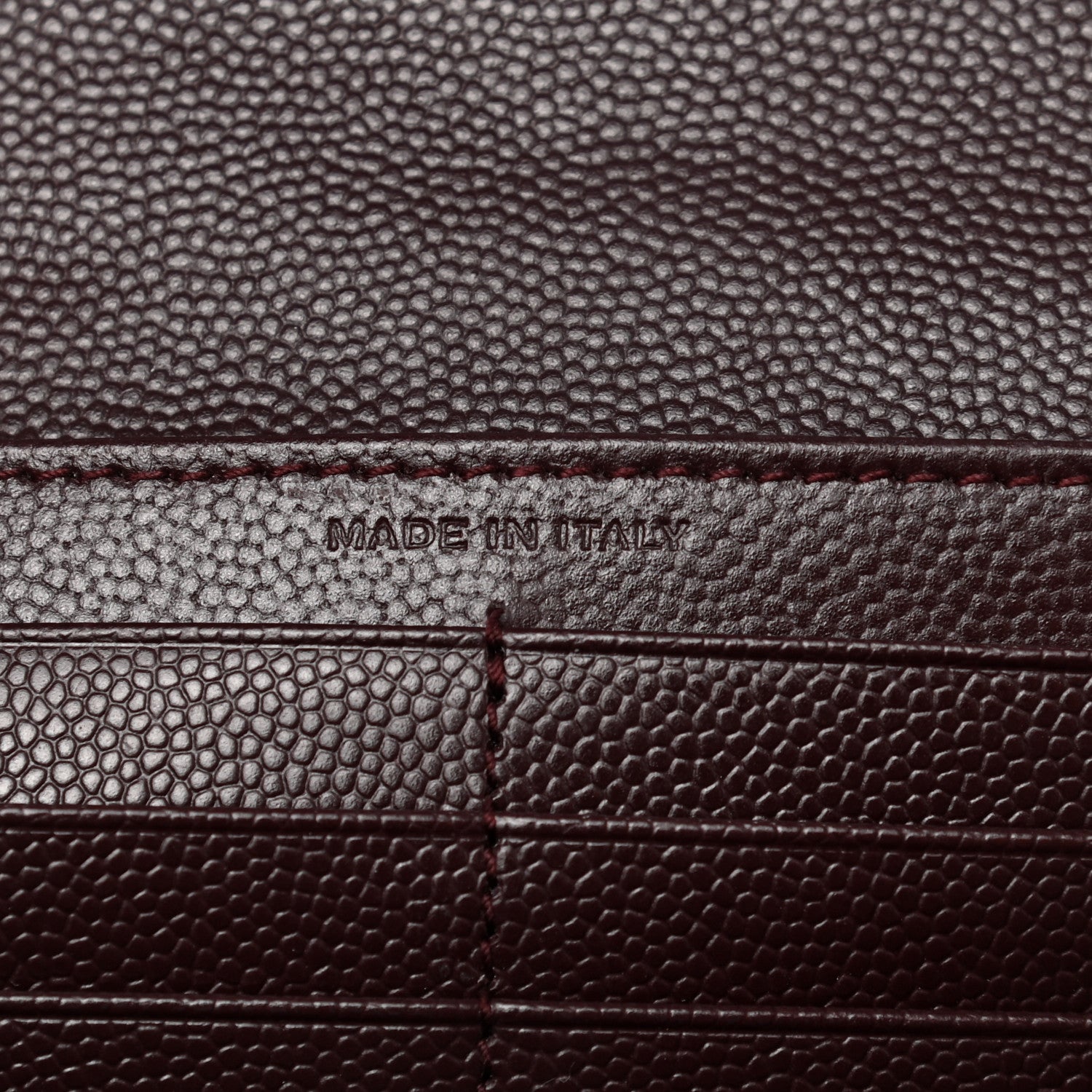 Saint Laurent Grain De Poudre Matelasse Chevron Monogram Flap Wallet Rouge Legion 7 of 8