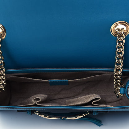 Gucci Soft Microguccissima Medium Emily Chain Shoulder Bag Deep Cobalt 4 of 4