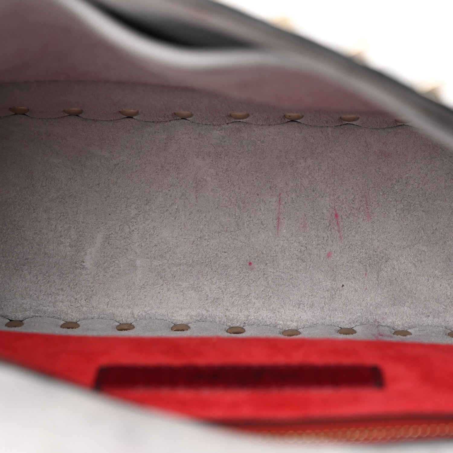 Valentino Garavani Craquele Nappa Medium Rockstud Spike Shoulder Bag Pastel Grey 5 of 13