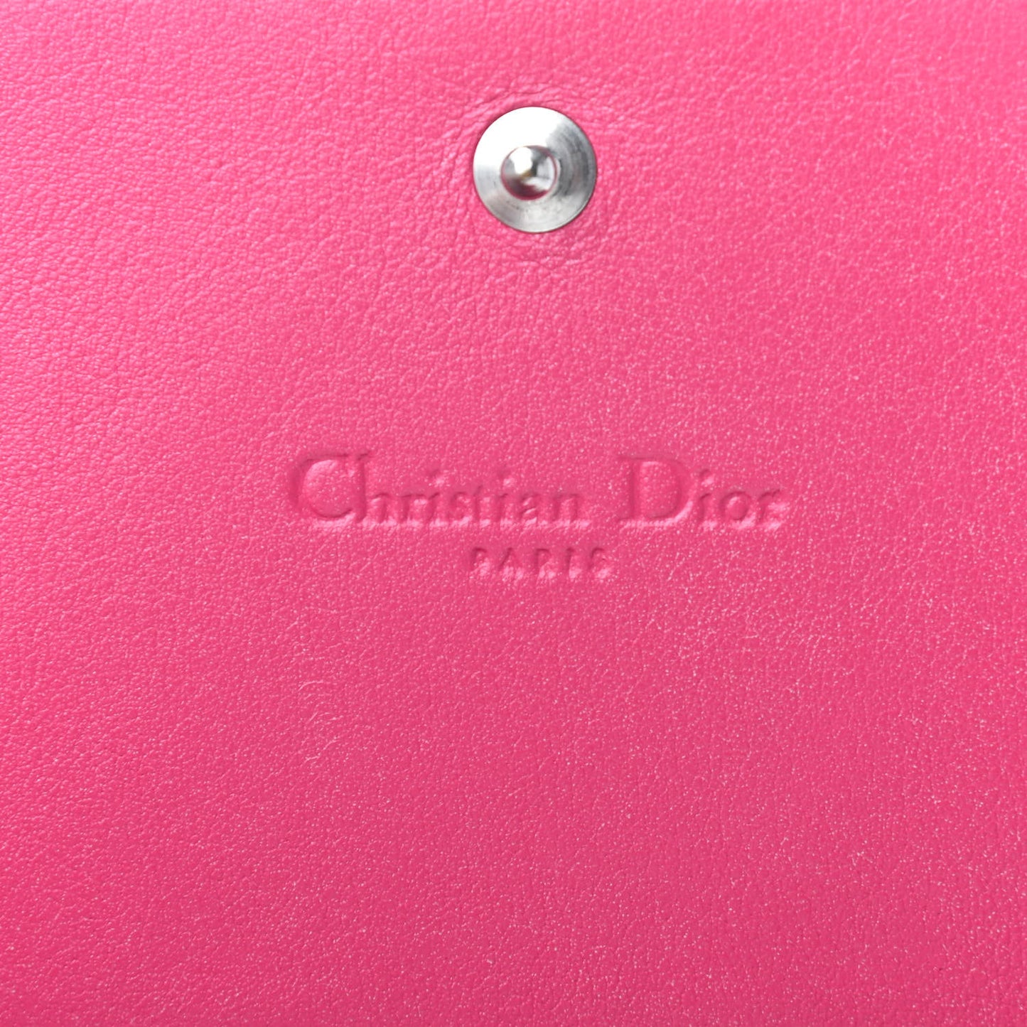 Patent Cannage Lady Dior Rendezvous Wallet On Chain Fuchsia