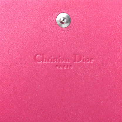 Christian Dior Patent Cannage Lady Dior Rendezvous Wallet On Chain Fuchsia 5 of 8
