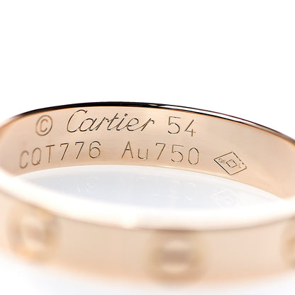Cartier 18K Pink Gold 3.5mm LOVE Wedding Band Ring 54 6.75 3 of 4