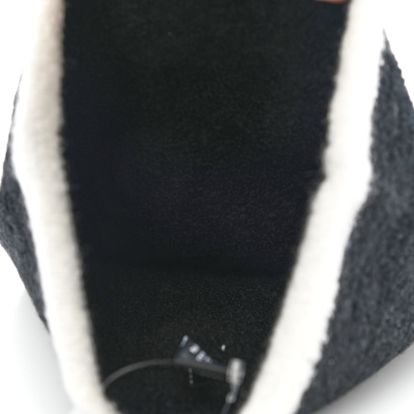 Cashmere Silk CC Beanie Hat Black White