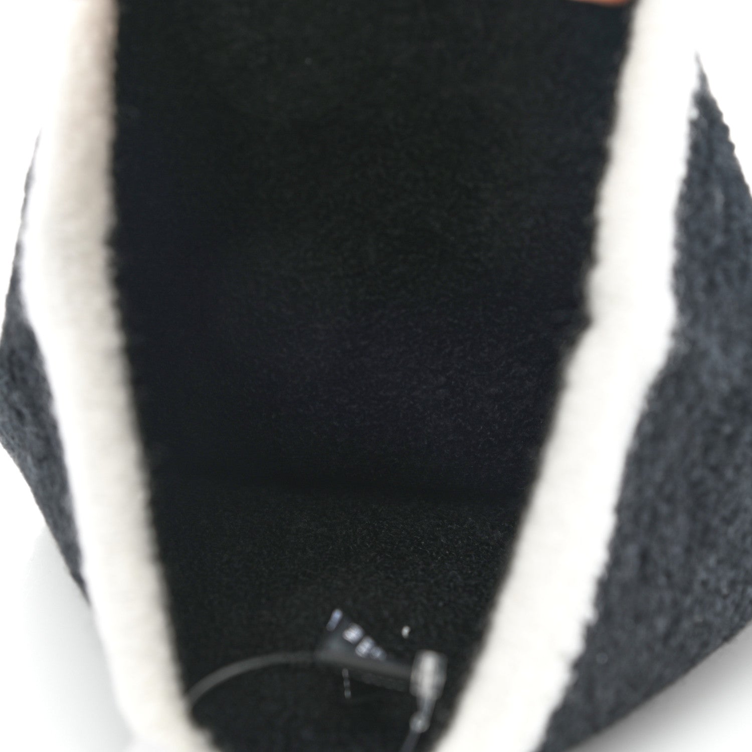 Chanel Cashmere Silk CC Beanie Hat Black White 4 of 5