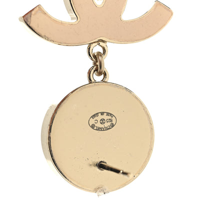 Chanel Enamel CC Drop Earrings Black White 4 of 4