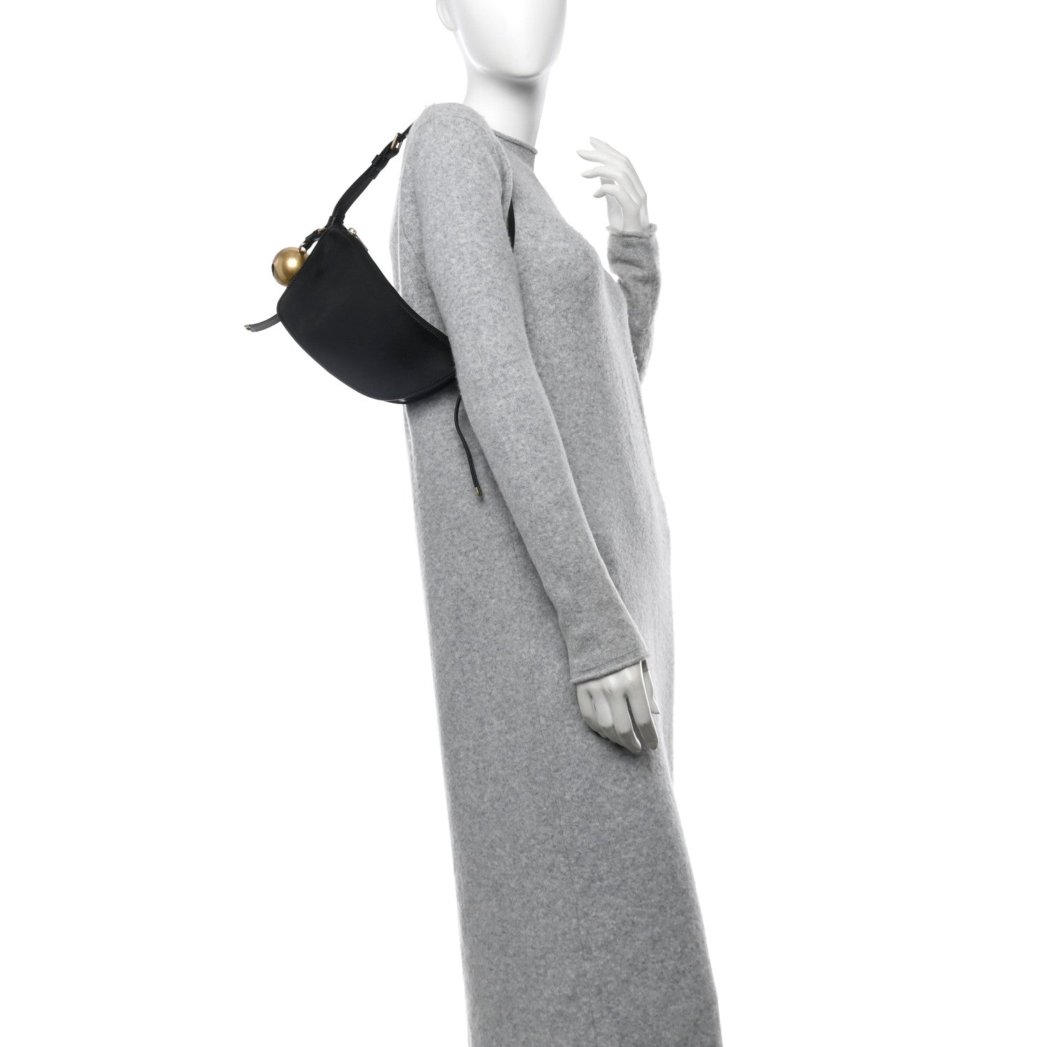 Burberry Calfskin Mini Shield Sling Bag Black 2 of 9