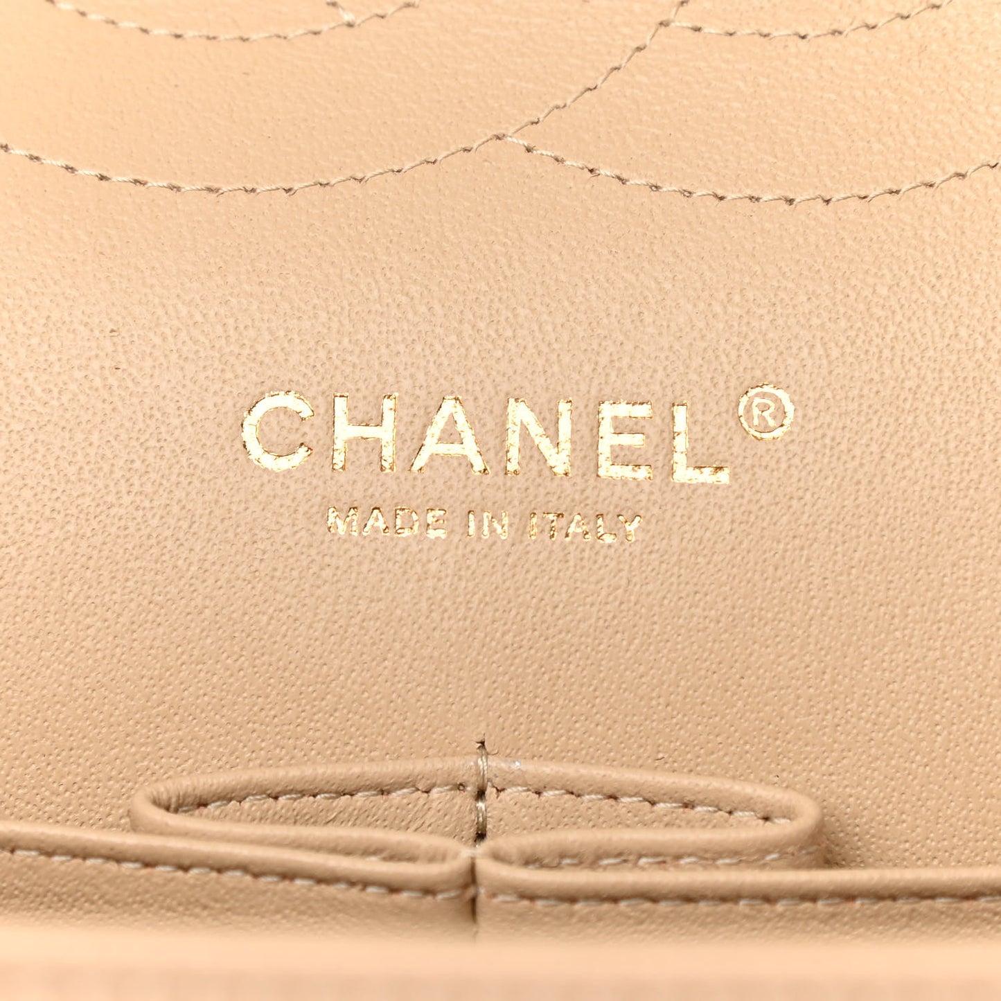 Caviar Quilted Jumbo Double Flap Beige Clair