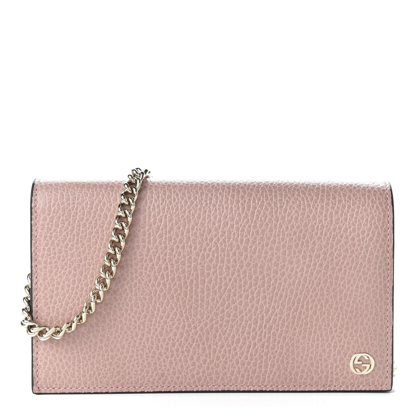 Dollar Calfskin Medium Betty Chain Wallet Soft Pink