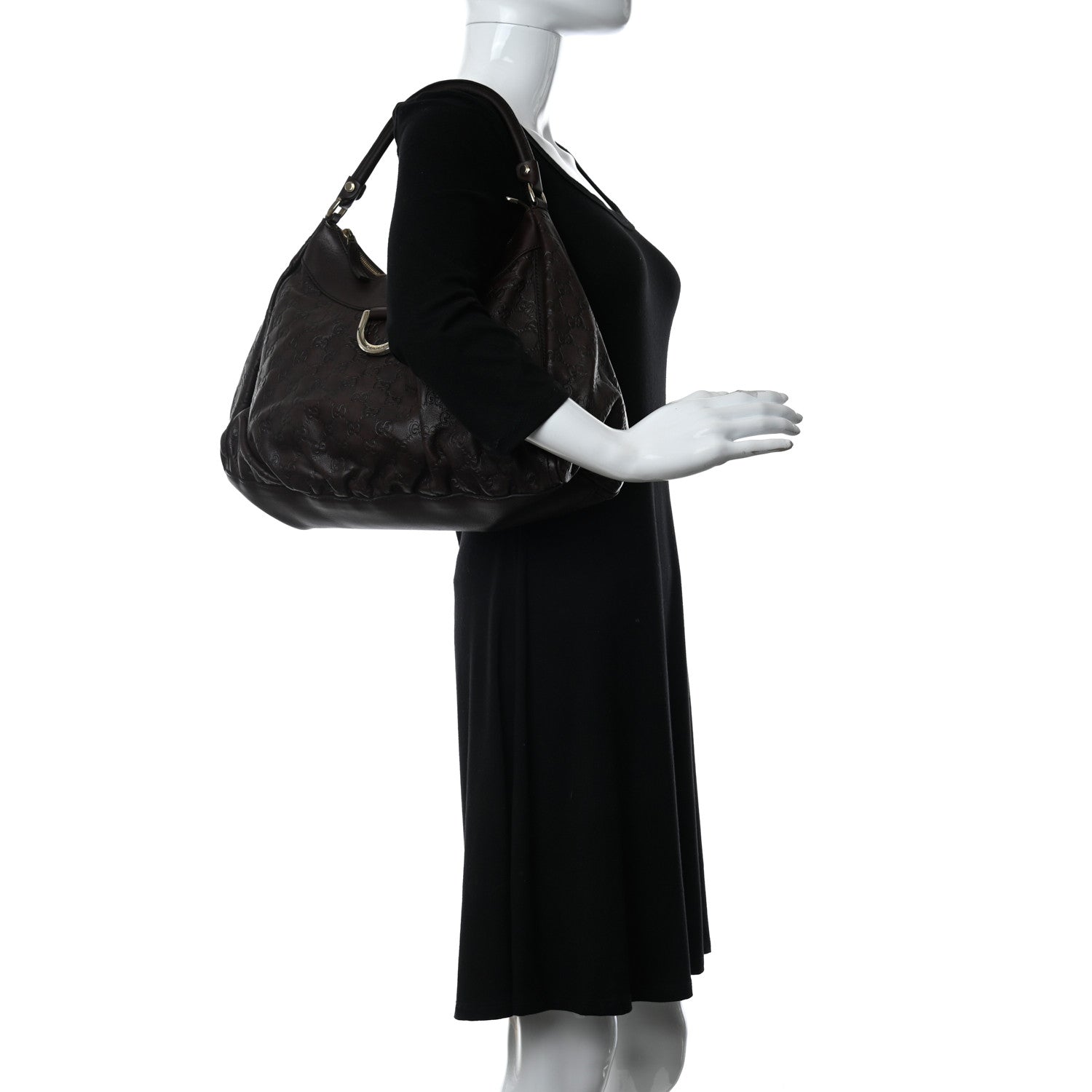 Gucci Guccissima Large D Ring Hobo Chocolate 2 of 9