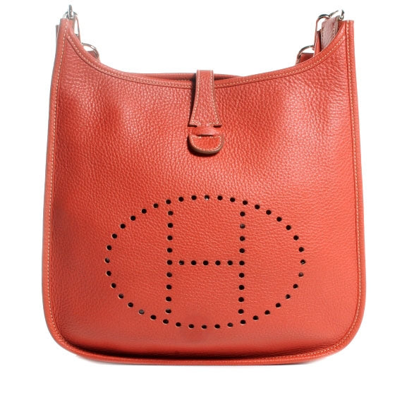 Hermes Taurillon Clemence Evelyne III PM Sanguine 1 of 8