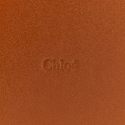 Chloe Palm Leaf Smooth Calfskin Medium Sense Basket Caramel 6 of 11