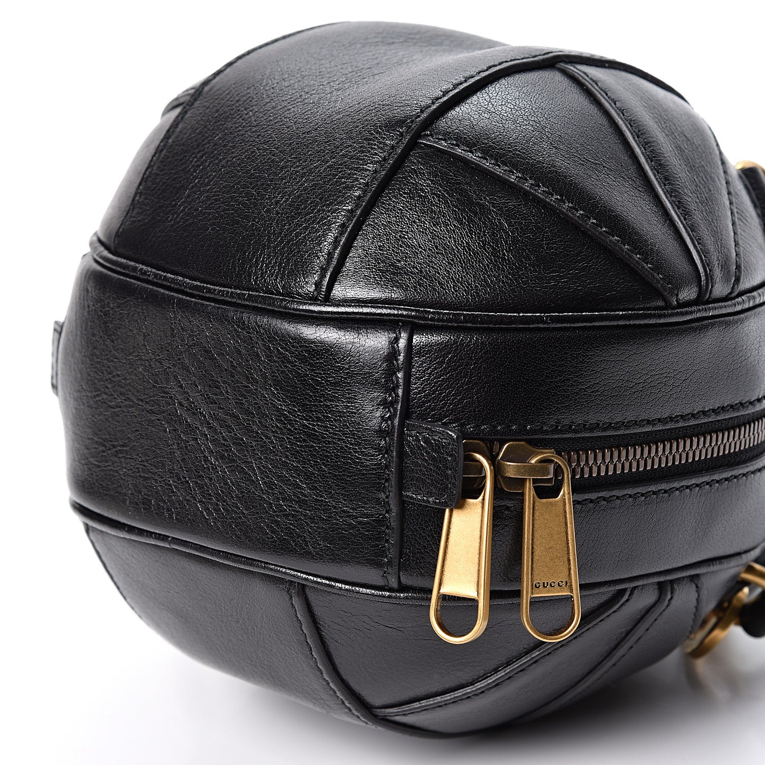Gucci Piuma Lux Energy Mini Tifosa Basketball Shaped Shoulder Bag Black 9 of 9