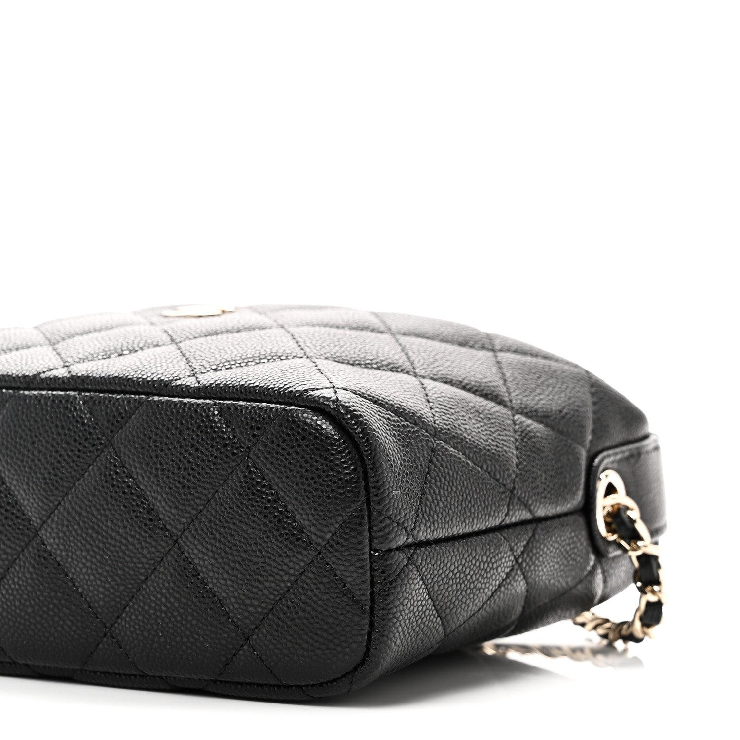 Chanel Caviar Quilted Hobo Clutch With Chain Black 10 of 11