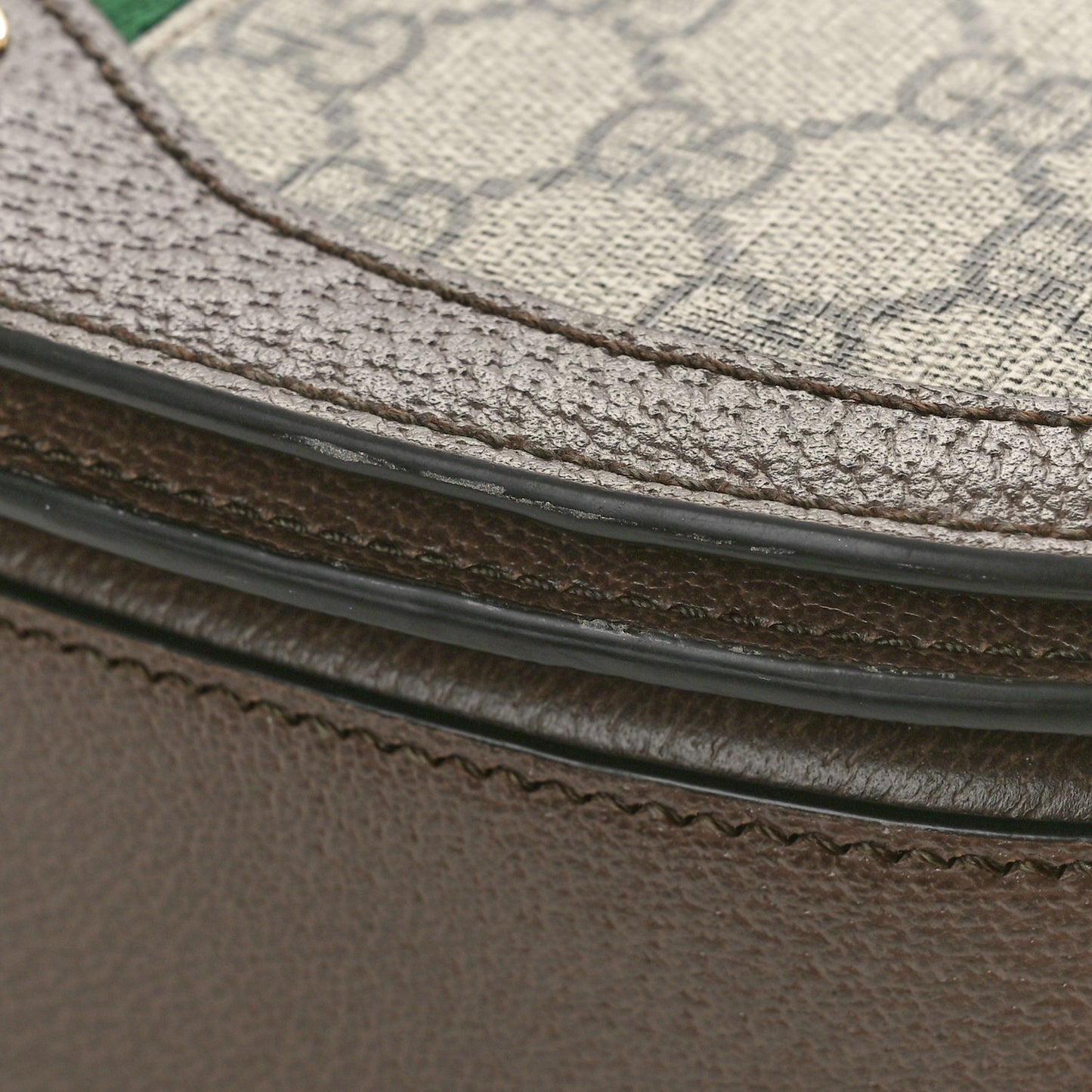 GG Supreme Monogram Web Small Ophidia Flap Messenger Bag Brown