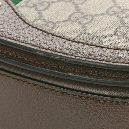 Gucci GG Supreme Monogram Web Small Ophidia Flap Messenger Bag Brown 11 of 14