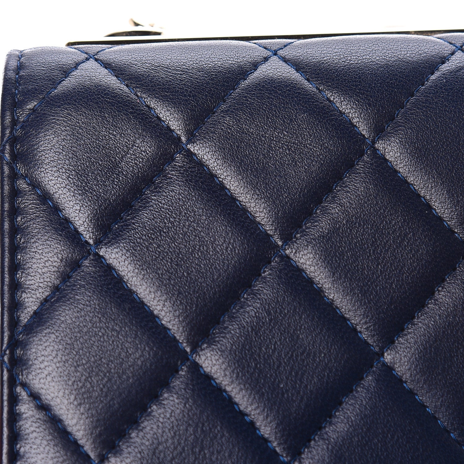 Chanel Lambskin Quilted Trendy CC Wallet On Chain WOC Navy 8 of 12