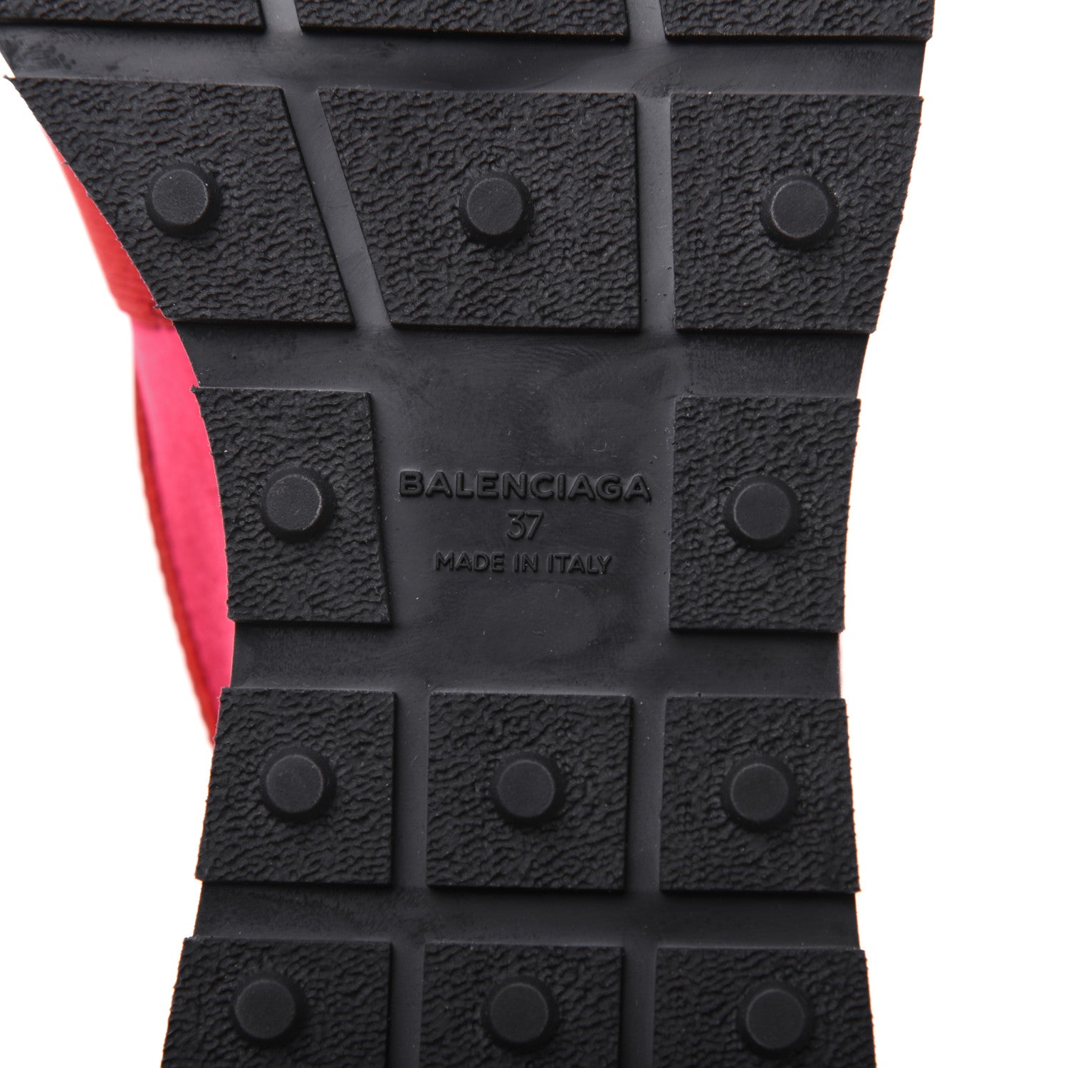 Balenciaga Satin Calfskin Womens Race Runner Sneakers 37 Rouge Groseille 6 of 9
