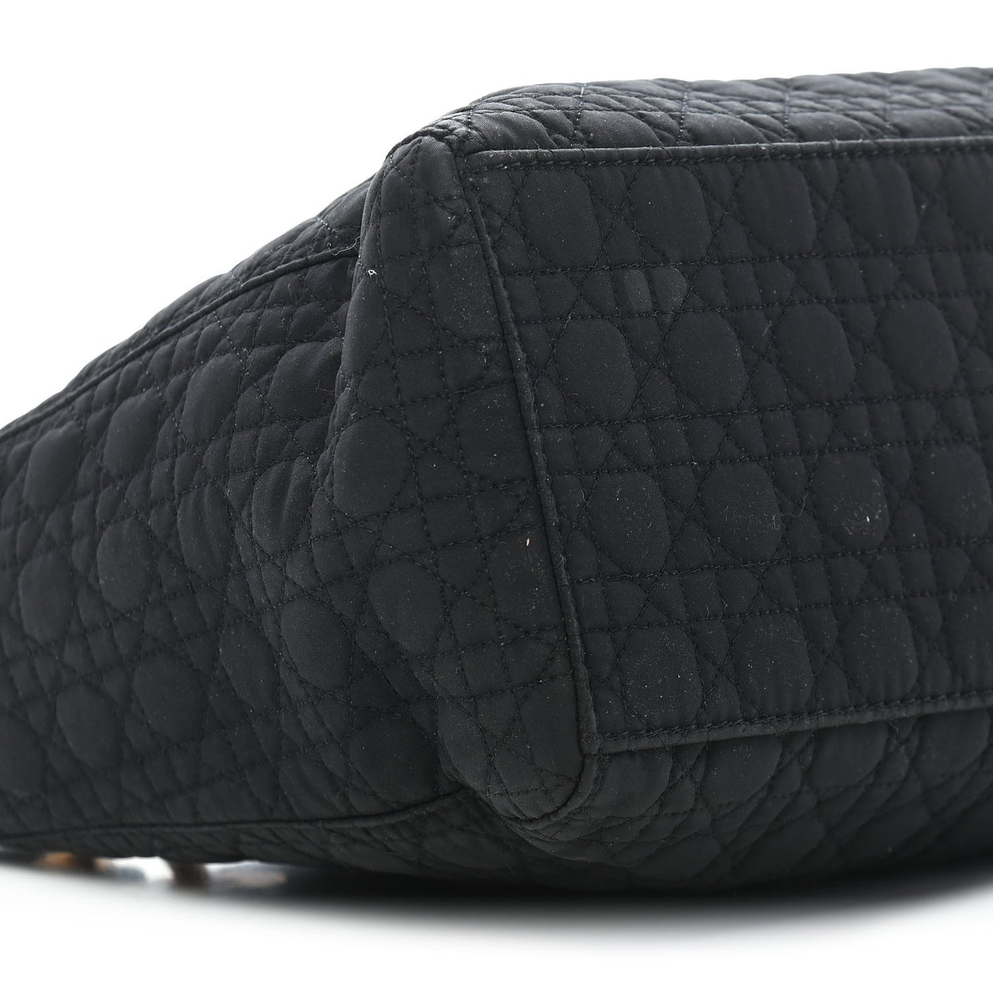 Nylon Cannage Medium Lady Dior Black