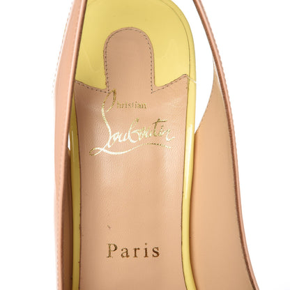 Christian Louboutin Patent Lady Peep Sling 150 Pumps 39 Poudre 7 of 12
