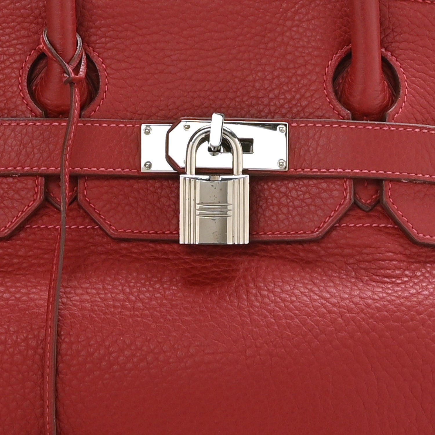 Hermes Taurillon Clemence JPG Shoulder Birkin 42 Rouge Casaque 8 of 10