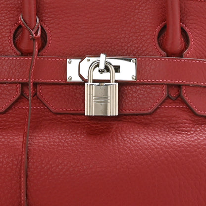 Hermes Taurillon Clemence JPG Shoulder Birkin 42 Rouge Casaque 8 of 10