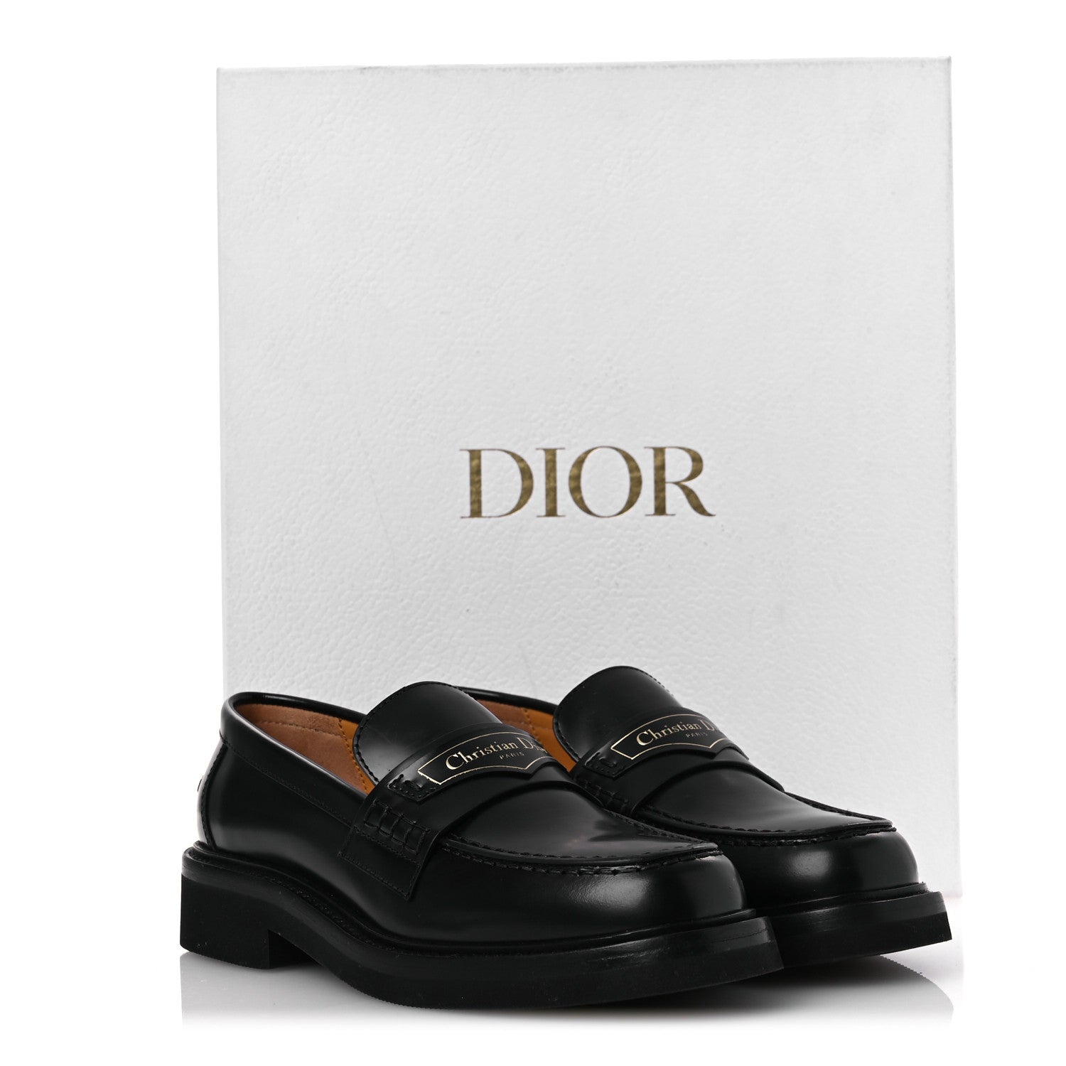 Christian Dior Brushed Calfskin Boy Platform Loafers 35.5 Black 11 of 11