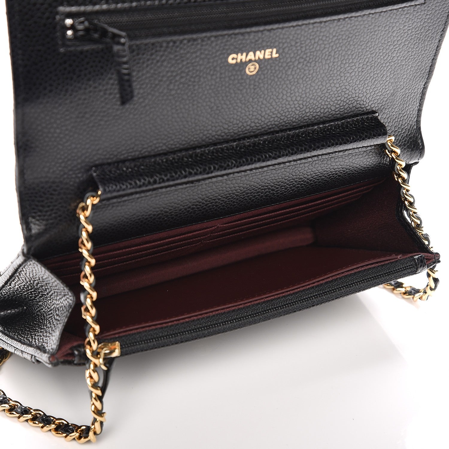 Chanel Caviar Quilted Wallet On Chain WOC Black 10 of 17