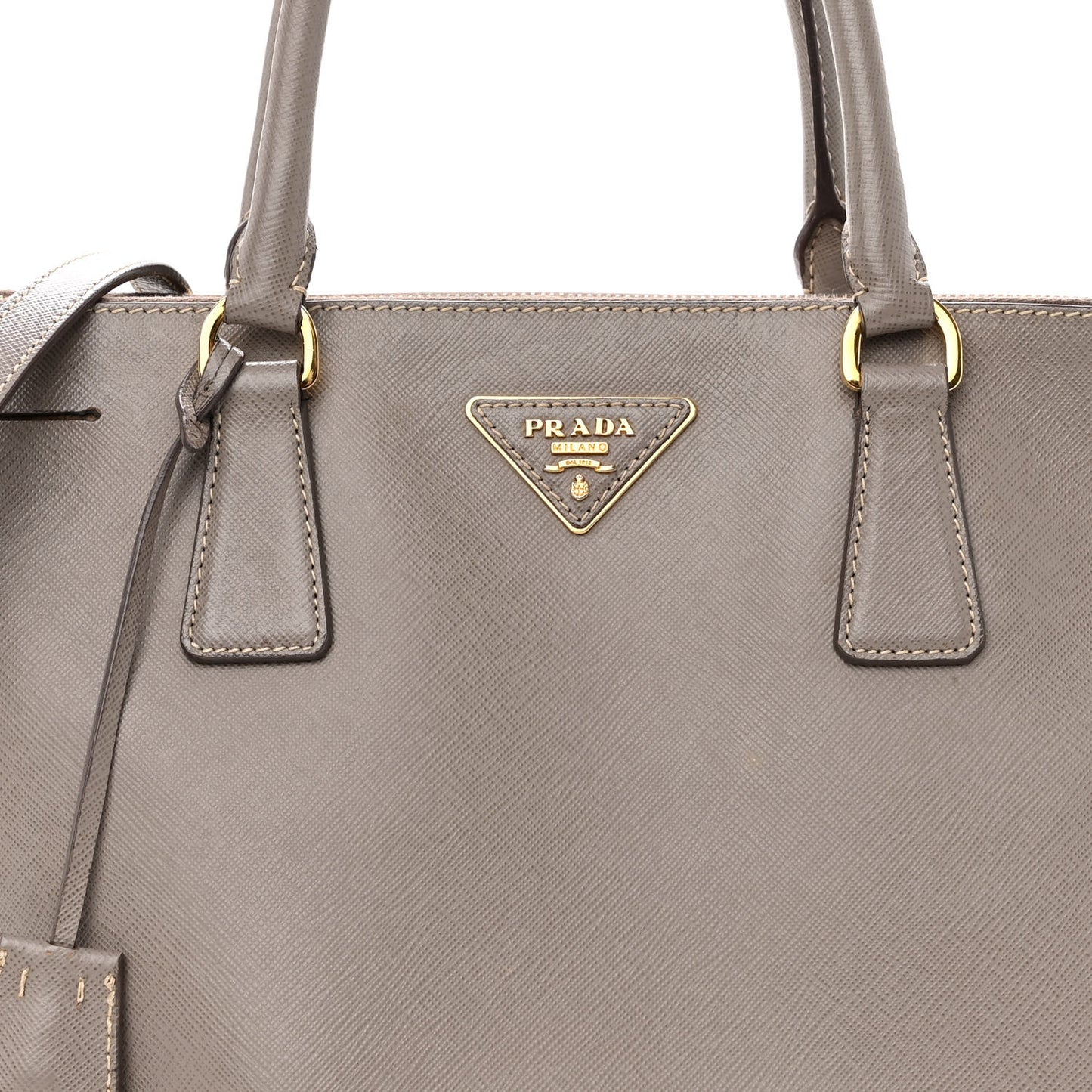 Saffiano Medium Galleria Double Zip Tote Argilla