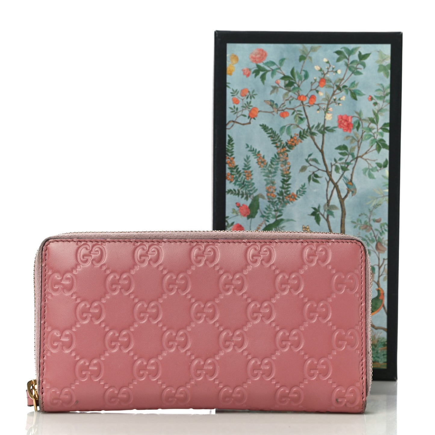 Guccissima Zip Around Wallet Pink