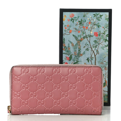 Gucci Guccissima Zip Around Wallet Pink 11 of 11