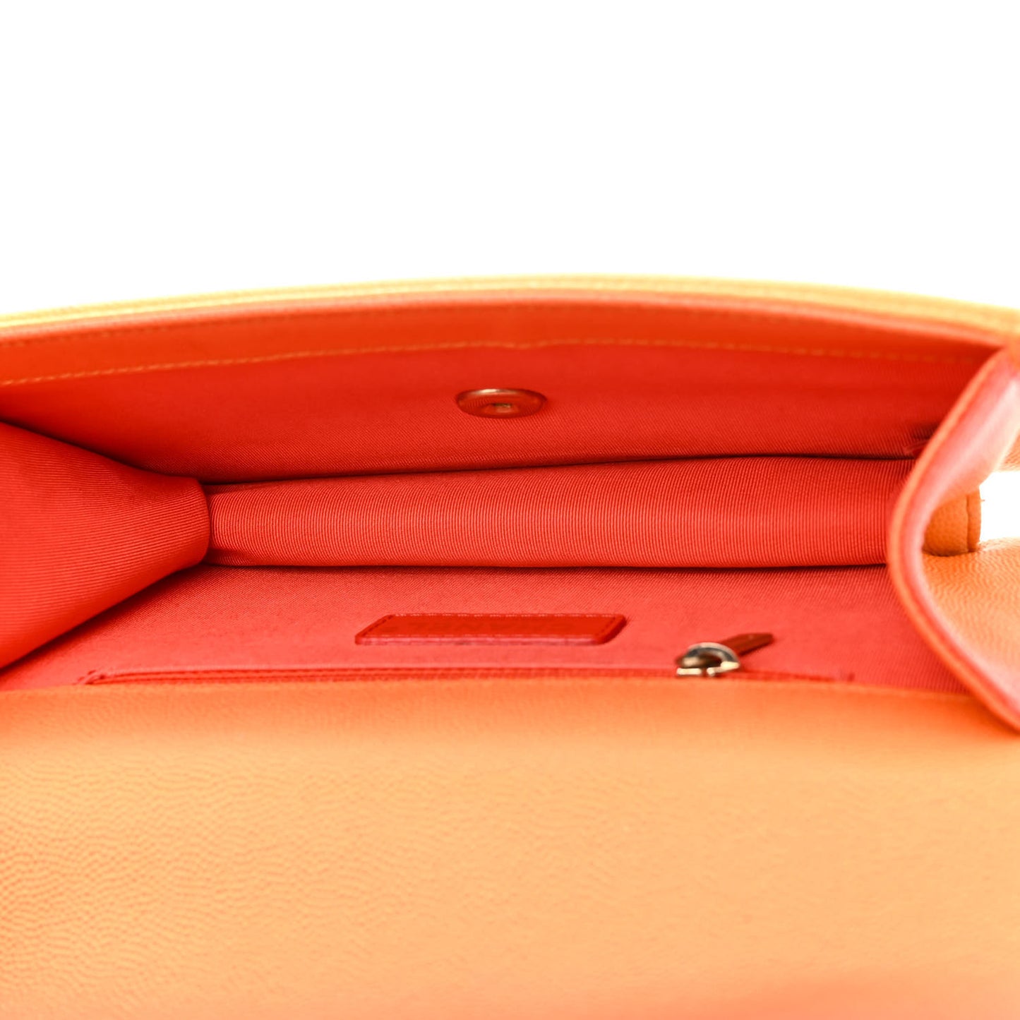 Caviar Quilted Small Sunset On The Sea Flap Orange