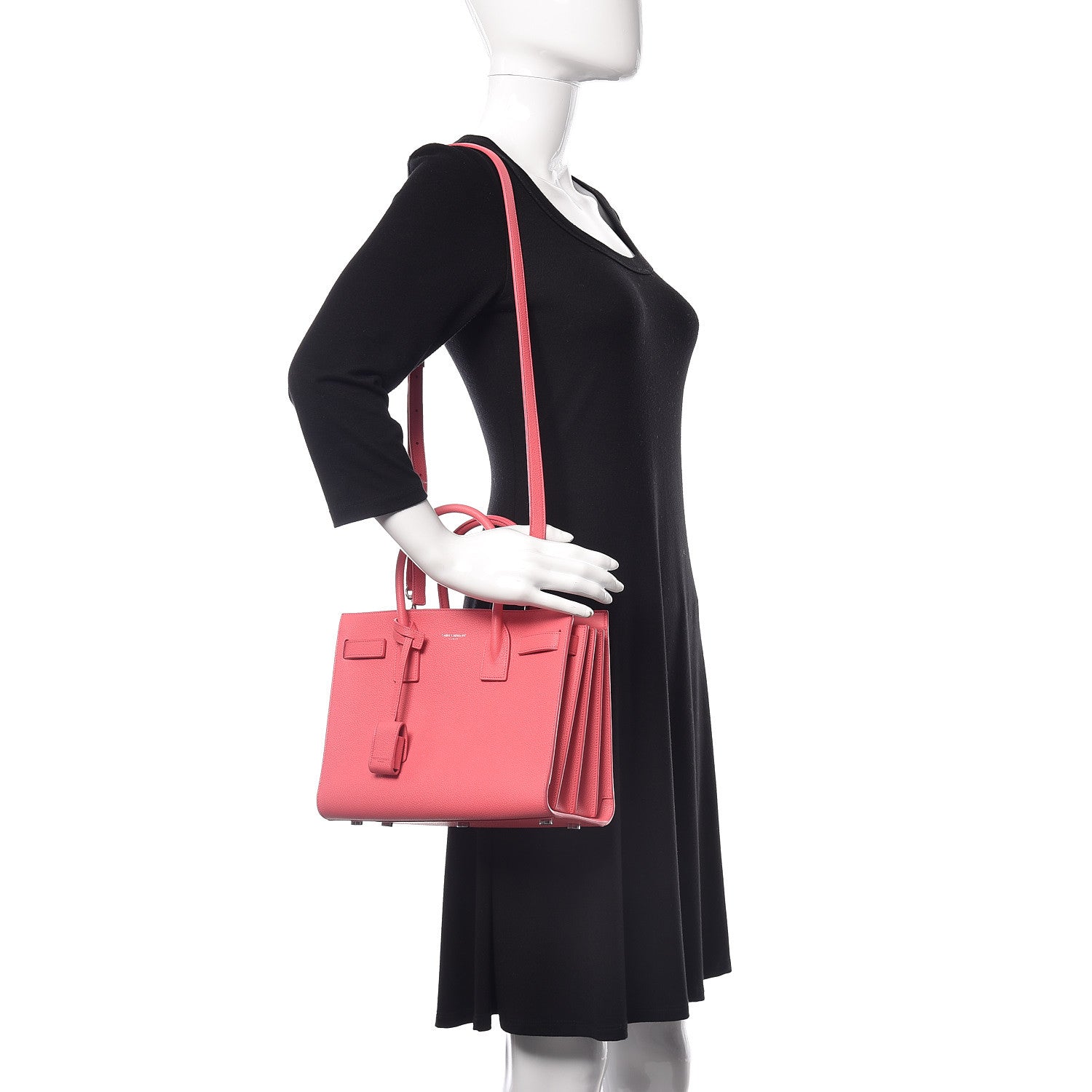 Saint Laurent Grained Calfskin Baby Sac De Jour Rose Clair 2 of 16