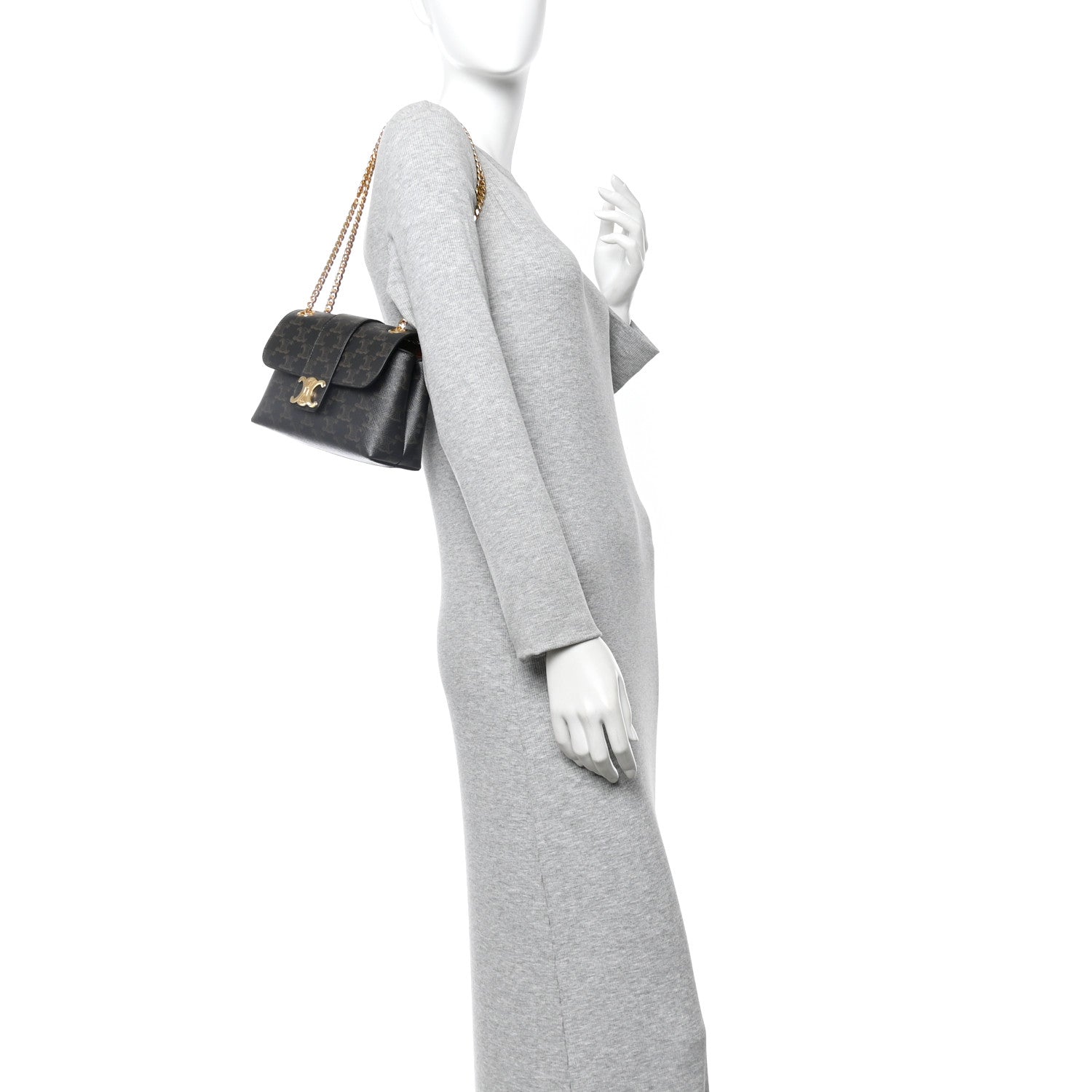 Celine Triomphe Canvas Teen Victoire Tan 2 of 9